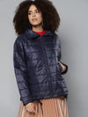 Navy Oversized Quilted Jacket