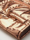 Copper Mettalic Sleeveless Puffer Crop Jacket