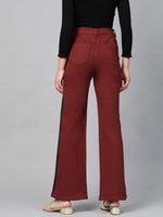 Rust Side Tape Bell Bottom Jeans