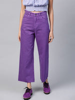 Purple Raw Edge Jeans