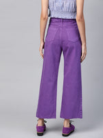 Purple Raw Edge Jeans