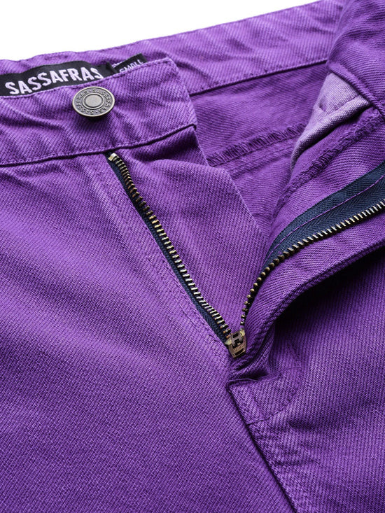 Purple Raw Edge Jeans