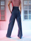 Women Blue High Waisted Staright Fit Jeans