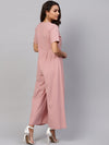 Onion Pink Pleated Palazzo Jumpsuit