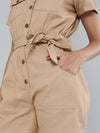 Khaki Belted Romper