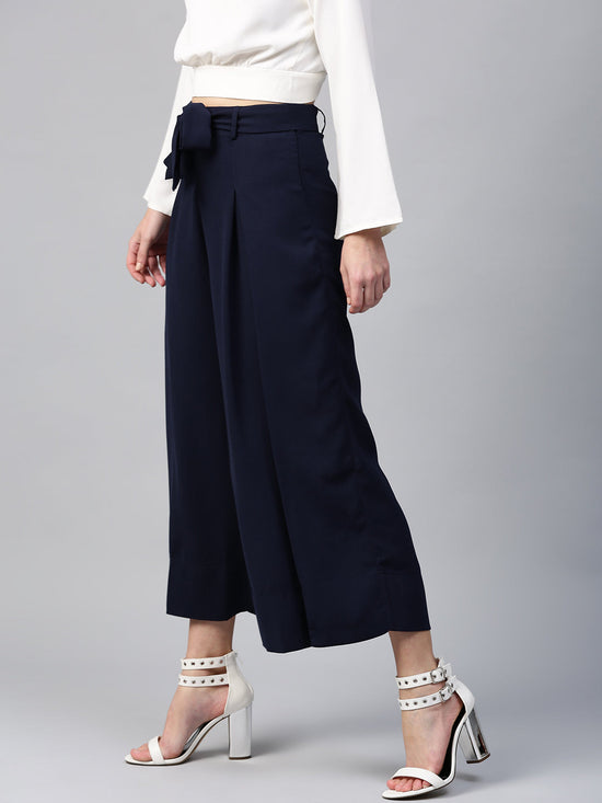 Navy Wrap Pants