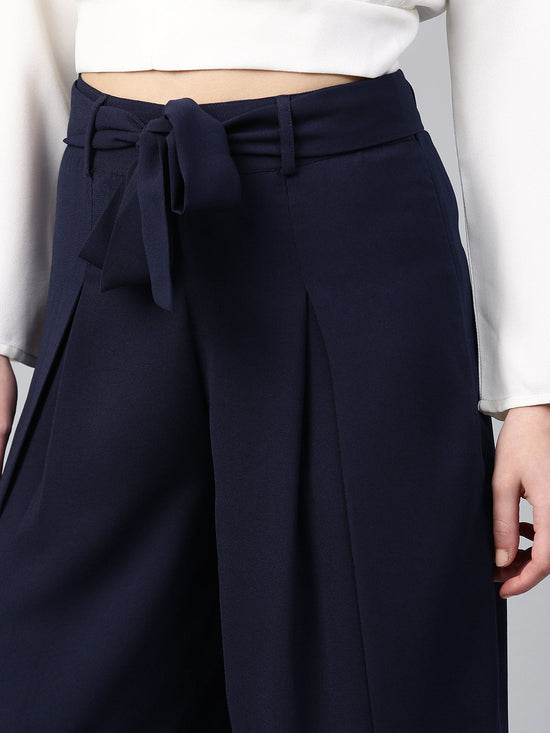 Navy Wrap Pants