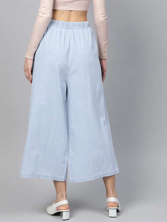 Blue Denim Neon Drawstring Pants