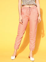 Pink Denim Joggers