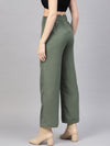 Olive Side Zipper Pant