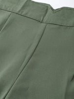 Olive Side Zipper Pant