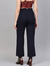 Navy Side Zipper Pant