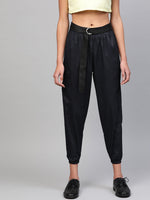 Navy Jogger Belted Pants