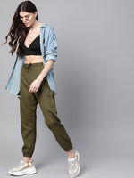 Olive Side Pocket Joggers