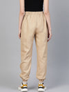 Beige Hip-Hop Streetwear Cargo Pants