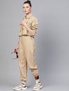 Beige Hip-Hop Streetwear Cargo Pants