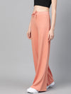 Peach Terry Wide Leg Drawstring Pants