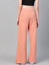 Peach Terry Wide Leg Drawstring Pants