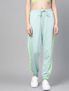 Sea Green Terry Contrast Side Tape Jogger