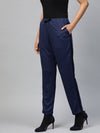 Navy Check Side Tape Jacquard Pants