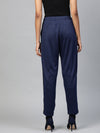 Navy Check Side Tape Jacquard Pants