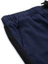 Navy Check Side Tape Jacquard Pants