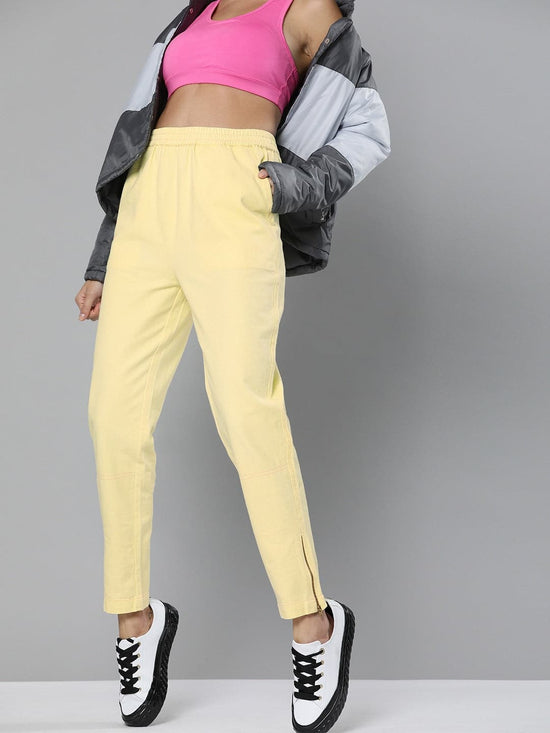 Yellow Side Zipper Joggers