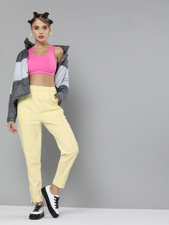 Yellow Side Zipper Joggers