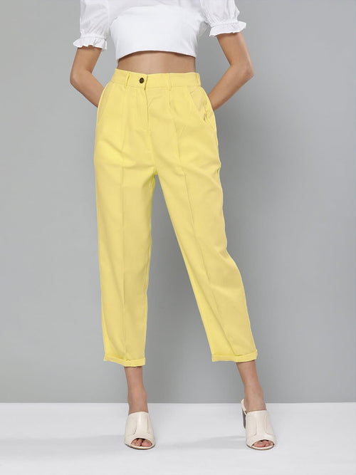 Yellow Tapered Pants