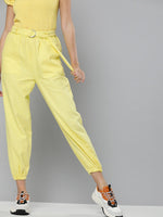 Yellow Belted Joggers
