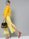 Yellow Side Slit Pants