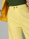 Yellow Side Slit Pants