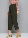 Olive Flared Palazzo Pants