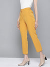 Mustard Front Pleat Tapered Pants