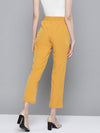 Mustard Front Pleat Tapered Pants