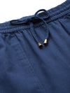 Navy Side Zipper Twill Jogger Pants