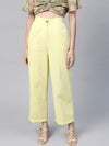 Yellow Twill Straight Pants