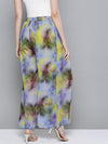 Yellow & Purple Tie-Dye Print Palazzo Pants