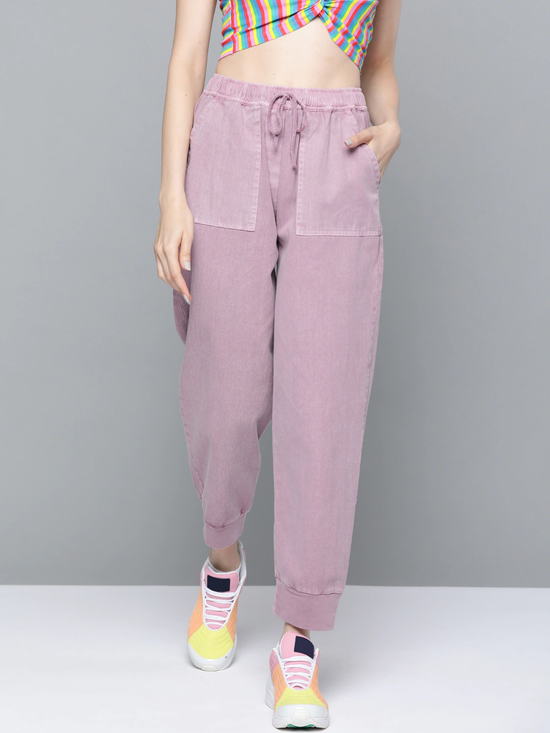 Lavender Garment Dyed Joggers