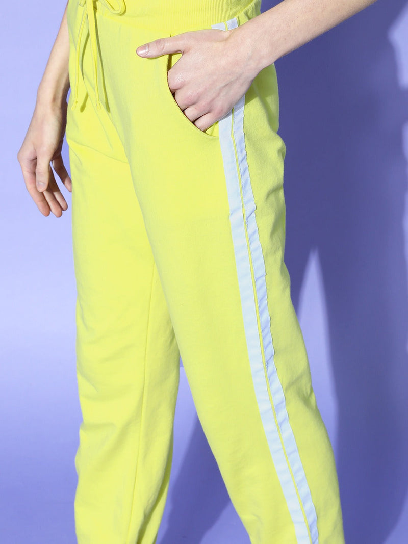 Wholesale Women Yellow Double Side Tape Joggers – Tradyl