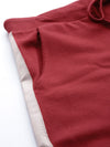 Maroon Double Side Tape Joggers