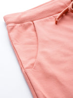 Peach Terry Ripped Joggers