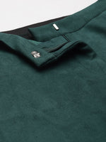 Emerald Green Suede Straight Pants