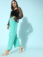 Mint Green Corduroy Straight Pants