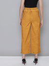 Mustard Twill Pigment Wash Straight Pants