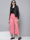 Pink Twill Pigment Wash Straight Pants