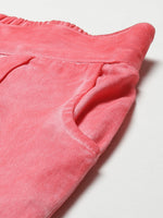 Pink Twill Pigment Wash Straight Pants