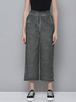 Olive Twill Pigment Wash Straight Pants