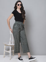 Olive Twill Pigment Wash Straight Pants