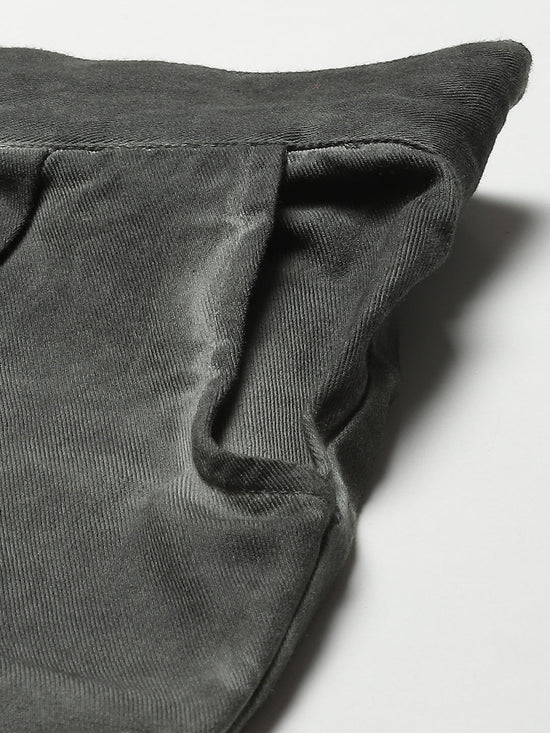 Olive Twill Pigment Wash Straight Pants